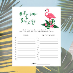 Flamant rose - Nom de la chanson jeu de baby showe