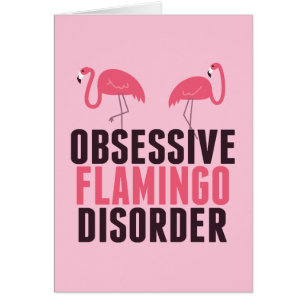 Flamant rose obsessionnel Trouble Carte Flamants r