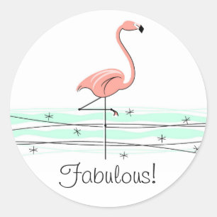 Flamant rose Ocean Fabulous! autocollant
