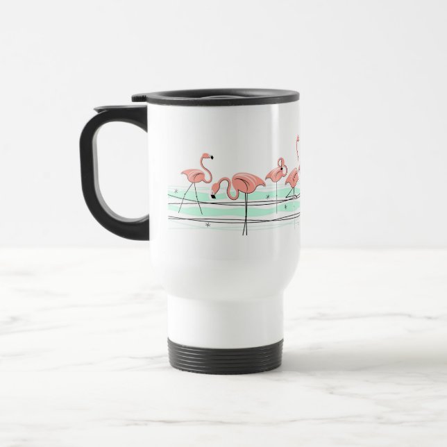 Flamant rose Ocean Line mug voyage (Gauche)