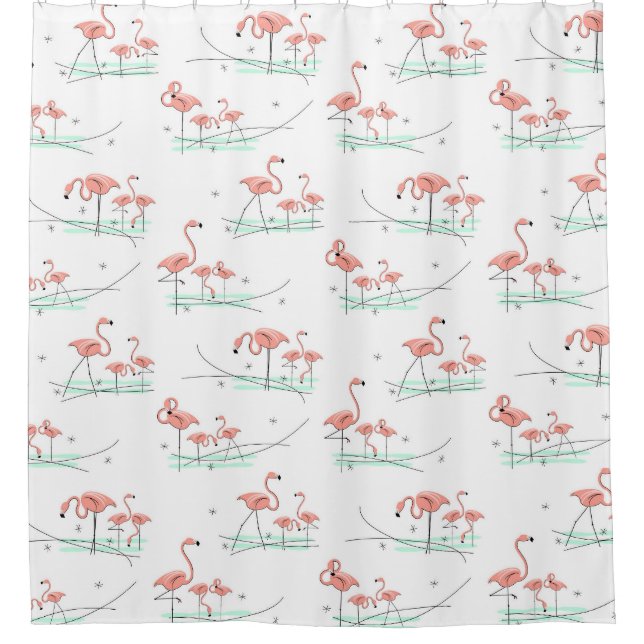 Flamant rose Ocean Multi rideau de douche (Devant)