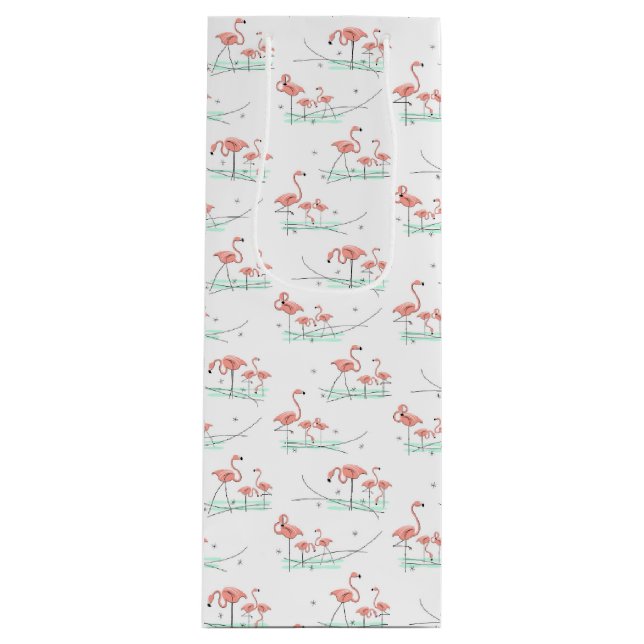 Flamant rose Ocean Multi sac cadeau bouteille (Devant)