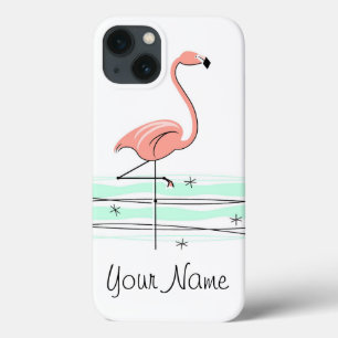 Flamant rose Océan "Nom" iPad Mini coque