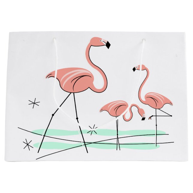 Flamant rose Ocean Trio 2 sac cadeau grand (Devant)