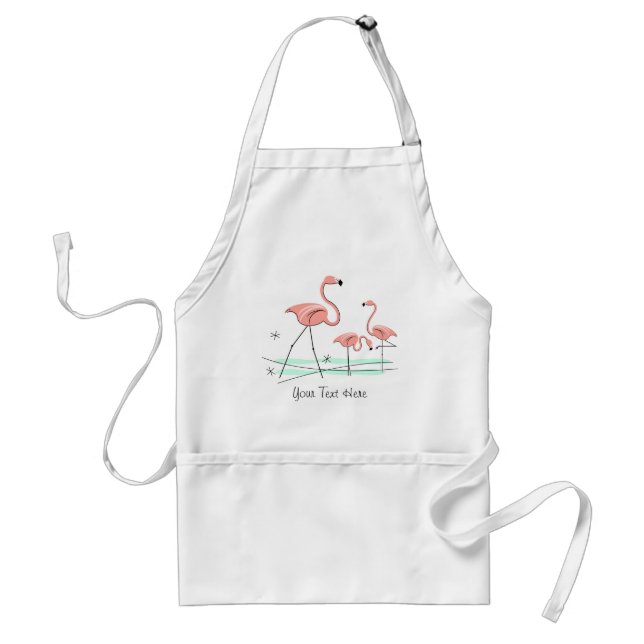Flamant rose Ocean Trio 2 tablier texte (Devant)