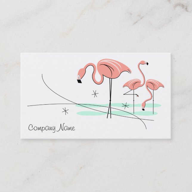 Flamant rose Ocean Trio 3 carte de visite (Devant)