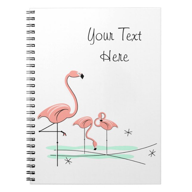 Flamant rose Ocean Trio 4 carnet texte (Devant)