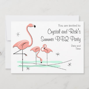 Flamant rose Ocean Trio 4 invitation