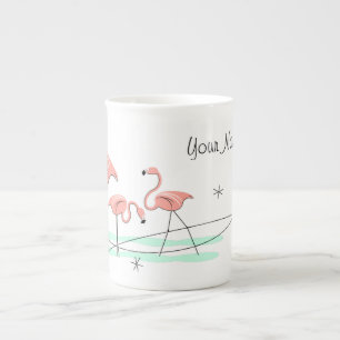 Flamant rose Ocean Trio Nom os chine mug
