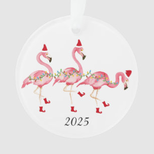 Flamant rose ornement de Noël