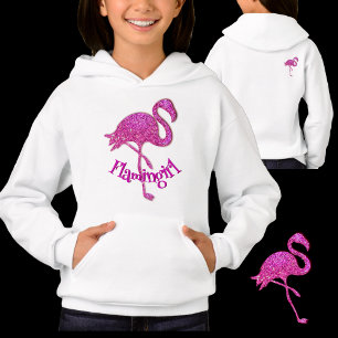 Flamant rose pailleté - texte personnalisable