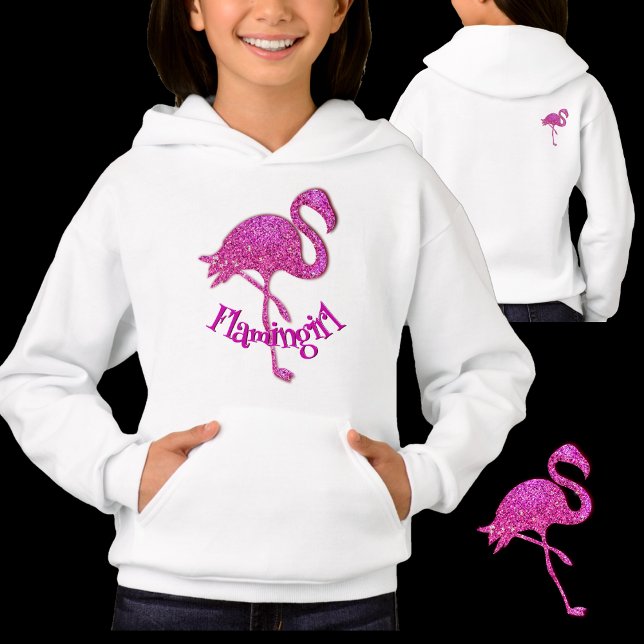 Flamant rose pailleté - texte personnalisable (Créateur téléchargé)