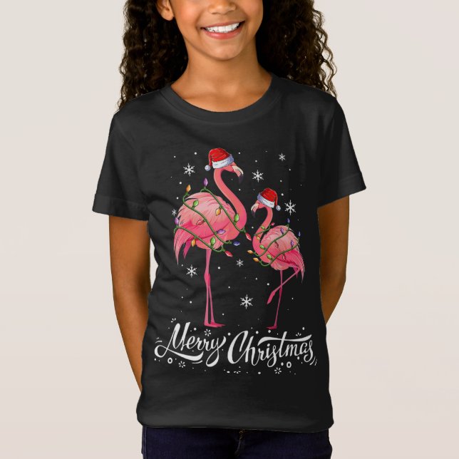 Flamant rose Père Noël Light Sweat de Noël Flamant (Devant)