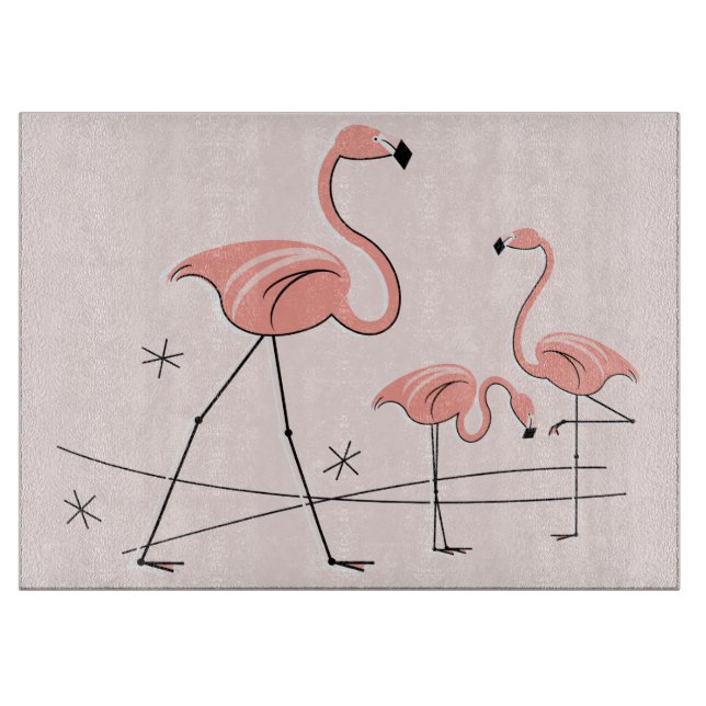 Flamant rose Pink Trio 2 planche à découper (Devant)
