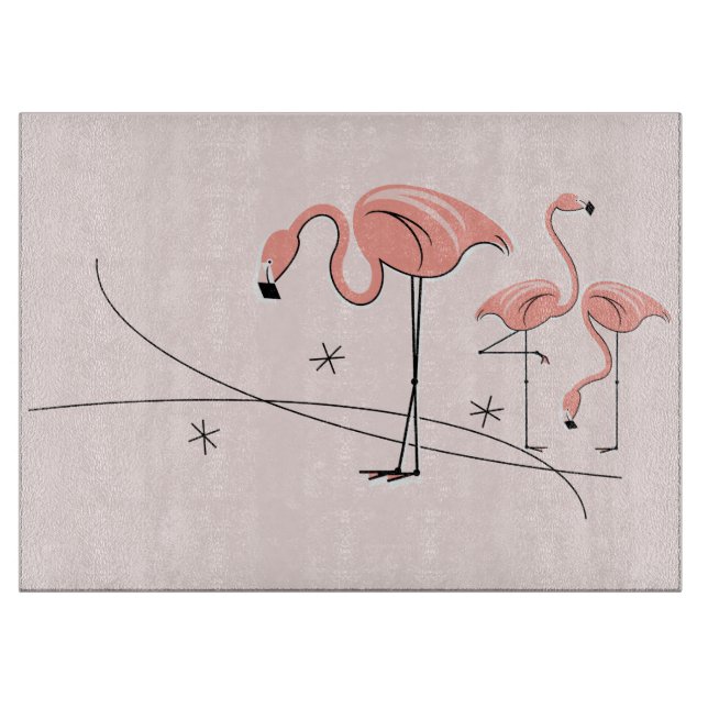 Flamant rose Pink Trio 3 planche à découper (Devant)