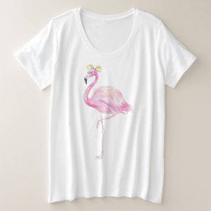 Flamant rose plus la taille - chemise