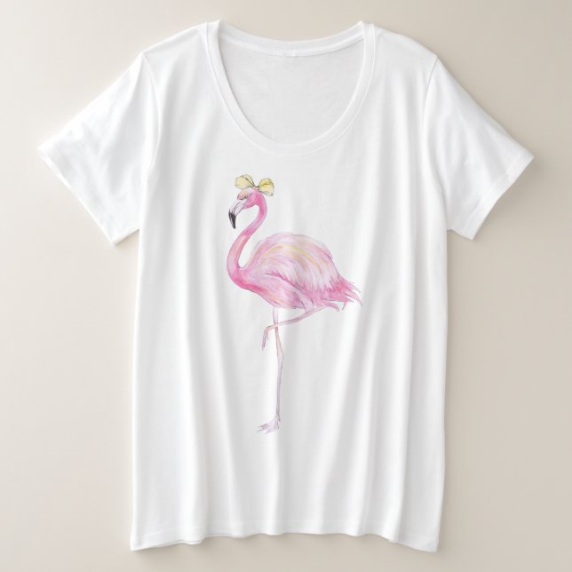 Flamant rose plus la taille - chemise (Design devant)