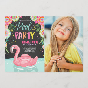 Flamant rose Pool Invitation à la fête Flotte de l