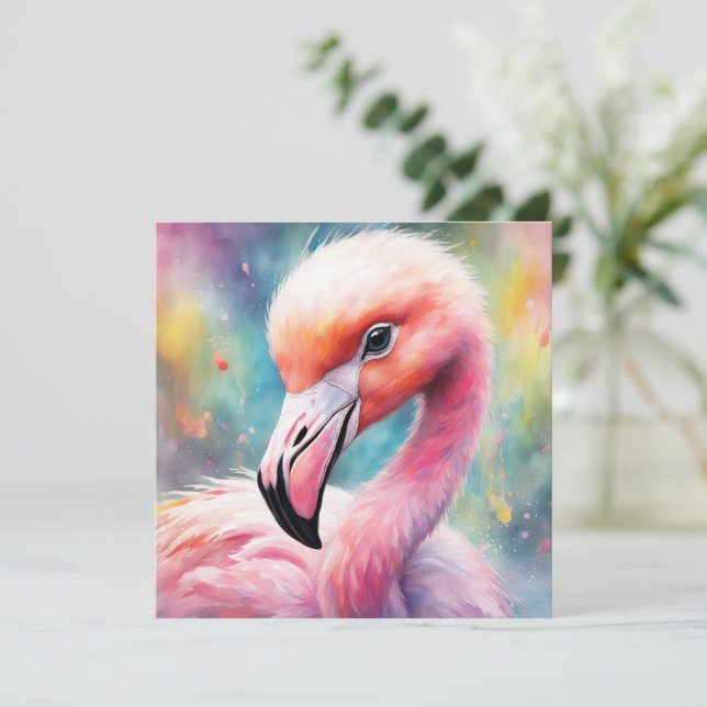 Flamant rose Rainbow Birds 2 (Debout devant)
