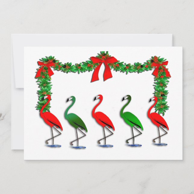 Flamant rose Rockettes Dancing Invitation (Devant)
