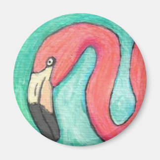 Flamant rose rose - aimant