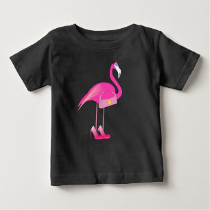 Flamant rose rose - Baby Fine Jersey T-shirt 