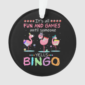 Flamant rose rose Bingo Funny Cadeau Art