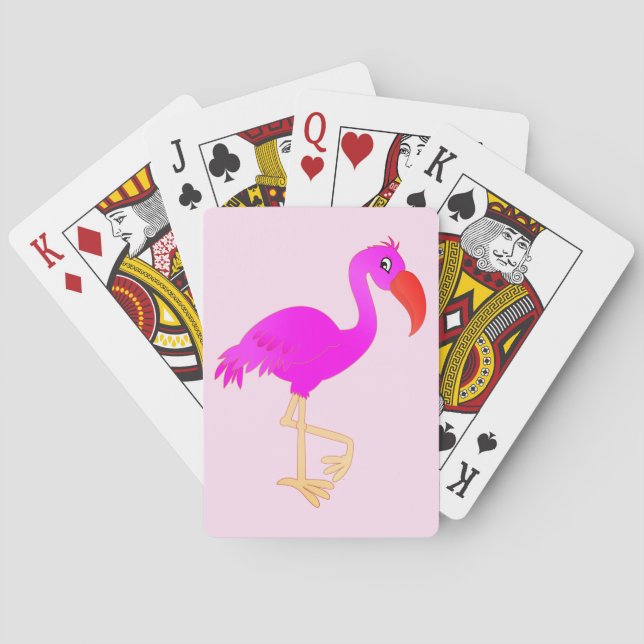 Flamant rose rose Cartes de Jeu Cadeau Votre Coule (dos)