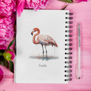 Flamant rose rose coloré, personnalisable