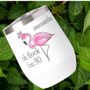 Flamant rose rose Couronne Oh Flock J'ai 30 Annive