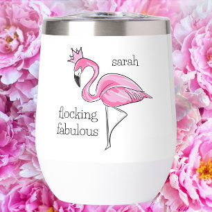 Flamant rose rose Couronne rose Flocking Nom fabul