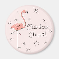 Flamant rose rose Fabrique Amis aimant