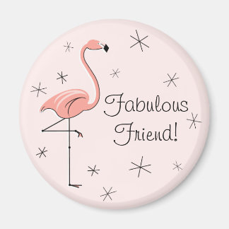 Flamant rose rose Fabrique Amis aimant