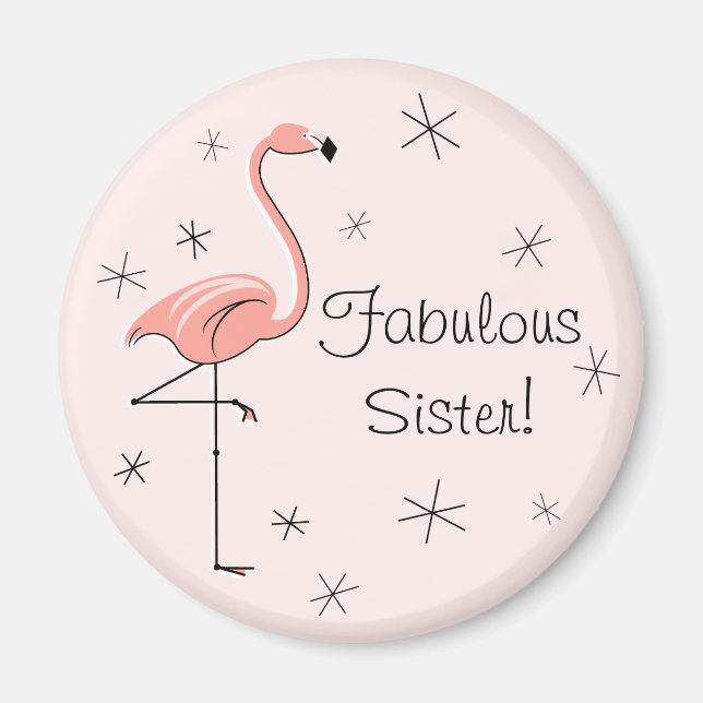 Flamant rose rose fabuleux aimant soeur (Devant)