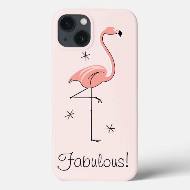 Flamant rose rose "Fabuleux !" iPad Mini coque (Verso)