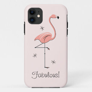 Flamant rose rose "Fabulous !" coque iphone