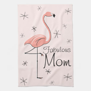 Flamant rose rose Fabulous Maman serviette de cuis