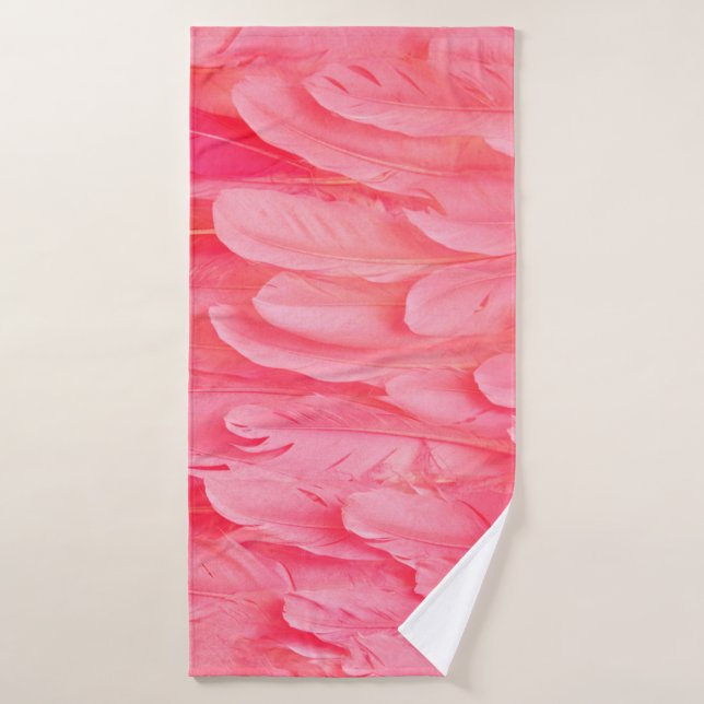 Flamant rose rose Feathersflamingo, plume, rose, t (Serviette de bain)