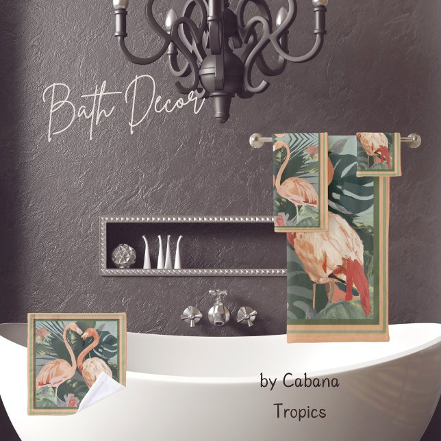 Flamant rose rose Feuille tropical (Créateur téléchargé)