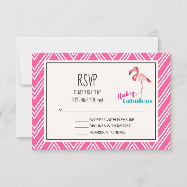 Flamant rose rose Flockin Fabun Fun RSVP (Devant)