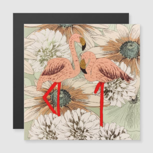 Flamant rose rose Floral Tropical Feuilles Parties