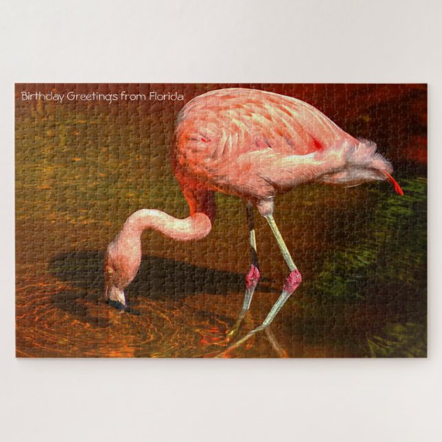 Flamant rose rose Floride. Jigsaw Puzzle (Horizontal)