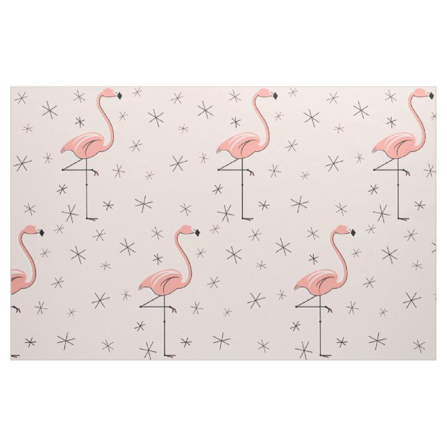 Flamant rose Rose grand tissu motif (Fat Quarter)