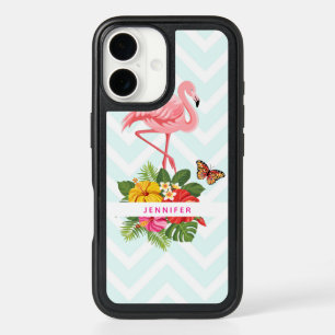 Flamant rose rose & Hibiscus Tropical Fancy