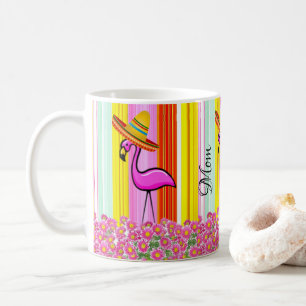 Flamant rose rose Maman Frappe Mug