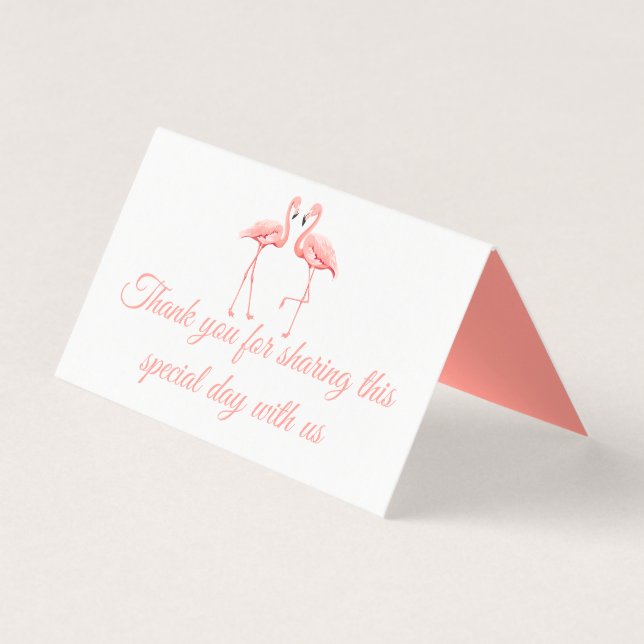 Flamant rose rose Merci Tropical Wedding Party (Front)