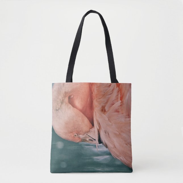 Flamant rose rose Prenez un Sac fourre-tout d'art  (Devant)