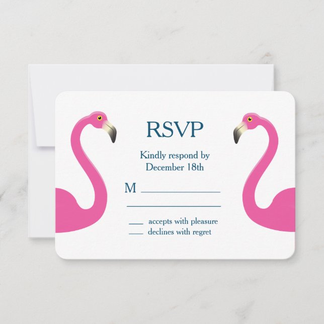 Flamant rose rose RSVP (Devant)