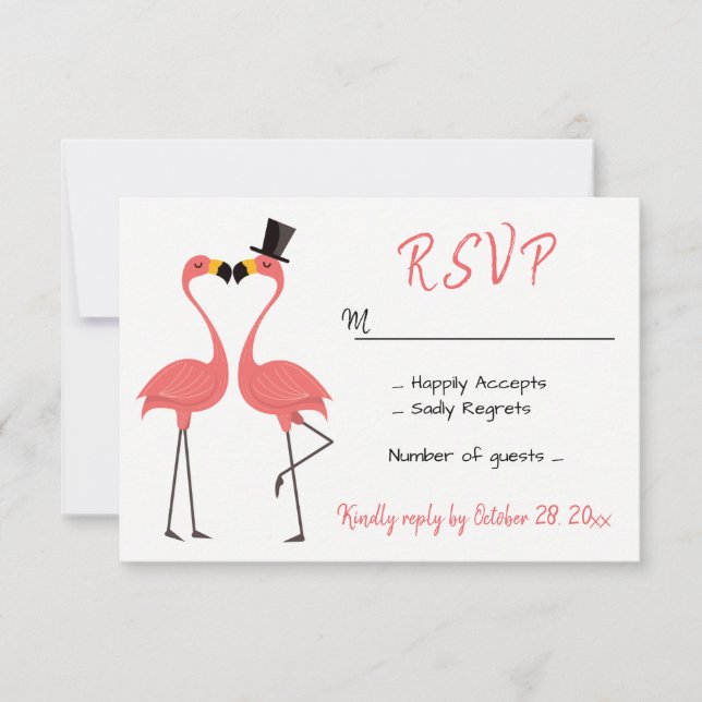 Flamant rose rose RSVP Mariage Tropical Party Beac (Devant)