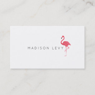Flamant rose rose Simple Chic Cartes de visite